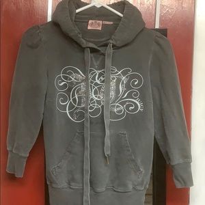 Juicy Couture Bejeweled Graphic Hoodie (Petite/S)
